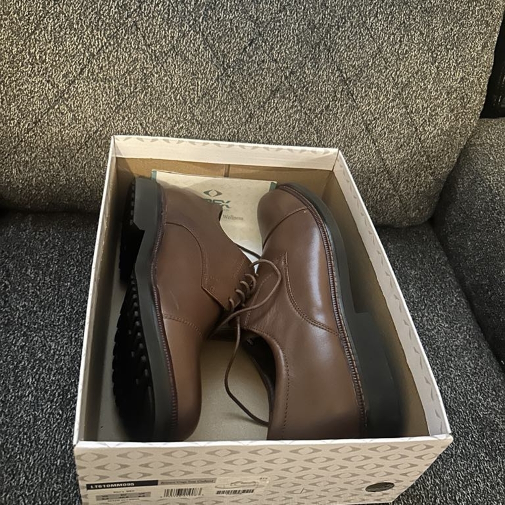 Apex Brown Leather Oxfords Classic Design